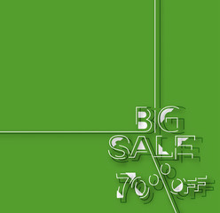 Canvas Print - Big Sale 70% Off Text Design Template