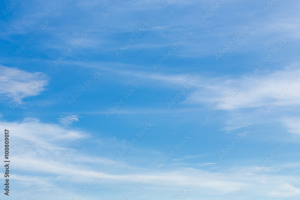 blue sky and white cloud, cloudy sky background - obrazy, fototapety, plakaty 
