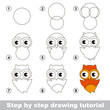 © mikhaylova_anna - Drawing tutorial. How to draw a Cute Owl