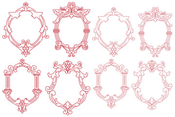 Wall Mural - Vector abstract framework from the bound flowers and plants