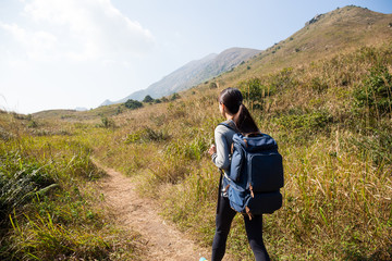 Wall Mural - Woman go hiking