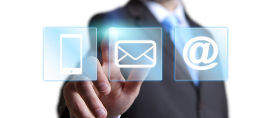 businessman digital interface