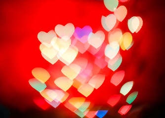 Wall Mural - Abstract red light christmas background.