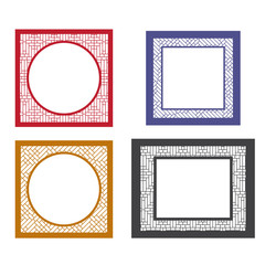 Poster - Set of retro blank picture frame template