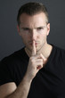 © rdrgraphe - silence - handsome guy saying shut