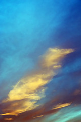 Wall Mural - colorful bokeh defocused abstract background which was created based on beautiful sunrise flame clouds in the sky