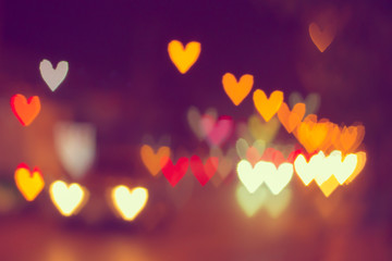 Heart bokeh background. Valentine's day background