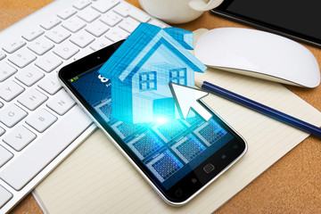 mobile phone with real estate application