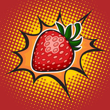 Vector Strawberry. Art.