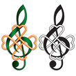 Treble Clef Celtic Knot Irish Music
Musical motif for Irish or St Patrick’s Day themes