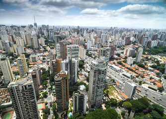 Wall Mural - Aerial view of Sao Paulo, Brazil