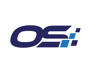 Wall Mural - OS digital letter logo