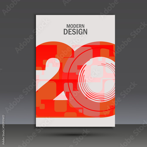Poster Vector design 20 years anniversary. Cover template