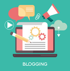 Wall Mural - blog abstract vector illustration