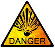 © Riko Best - old yellow danger sign - explosion