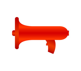 Wall Mural - megaphone on white background