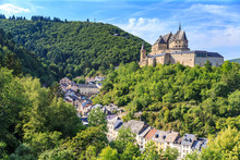 Vianden Castle And A Small Valley