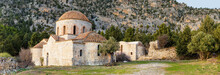 Abandoned Church With Olive Trees