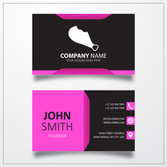 Poster - Ham icon for web and mobile. Business card vector template.