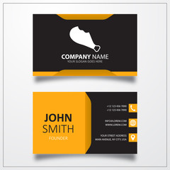 Poster - Ham icon for web and mobile. Business card vector template.