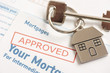 Mortgage Approved Loan Document With House Keys