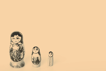 Wall Mural - Russian Dolls Matryoshka Isolated on a white background