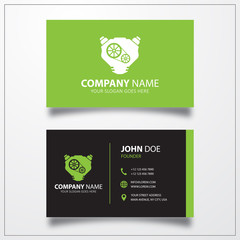 Wall Mural - Engine sign icon. Business card vector template.