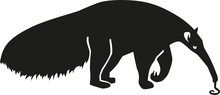 Ant Eater Silhouette With Tongue