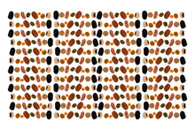 Beans, Pulses And Lentils Isolated On White Background.