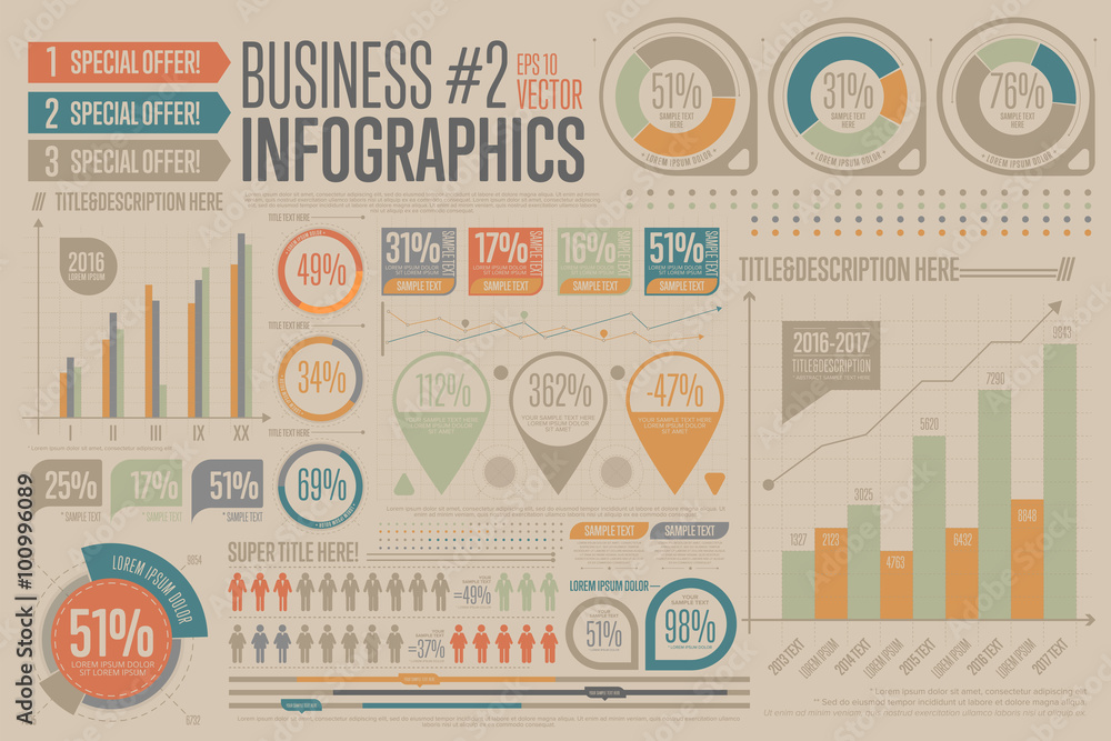 Infographic, infographic elements. Graph, vector infographic, chart ...