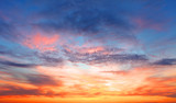 Fototapeta Zachód słońca - Sunset sky over the sea