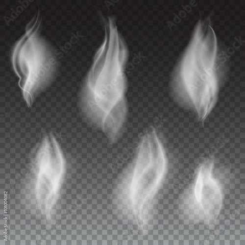 Zdjęcie XXL Białe fale dymu są przezroczyste