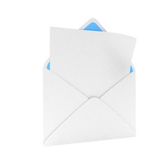 open mail with white blank