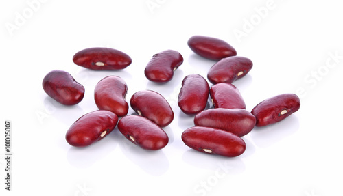 Fotografía red bean on white background