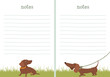 Dachshund note paper writing paper
