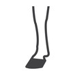 hoof black simple icon on white background for web