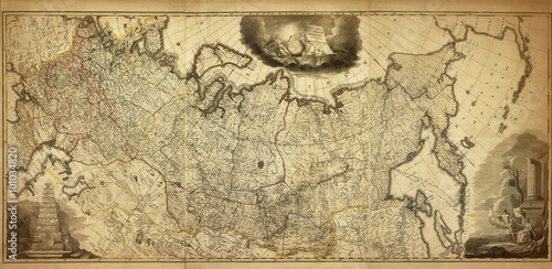 Fotografía Old map of the Russia, printed in 1786