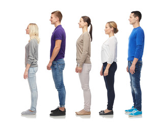 Wall Mural - group of people from side