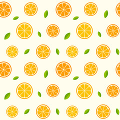 Wall Mural - Seamless citrus pattern