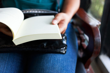 Wall Mural - Book on lap