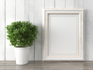 Canvas Print - Empty modern style frame, 3D render