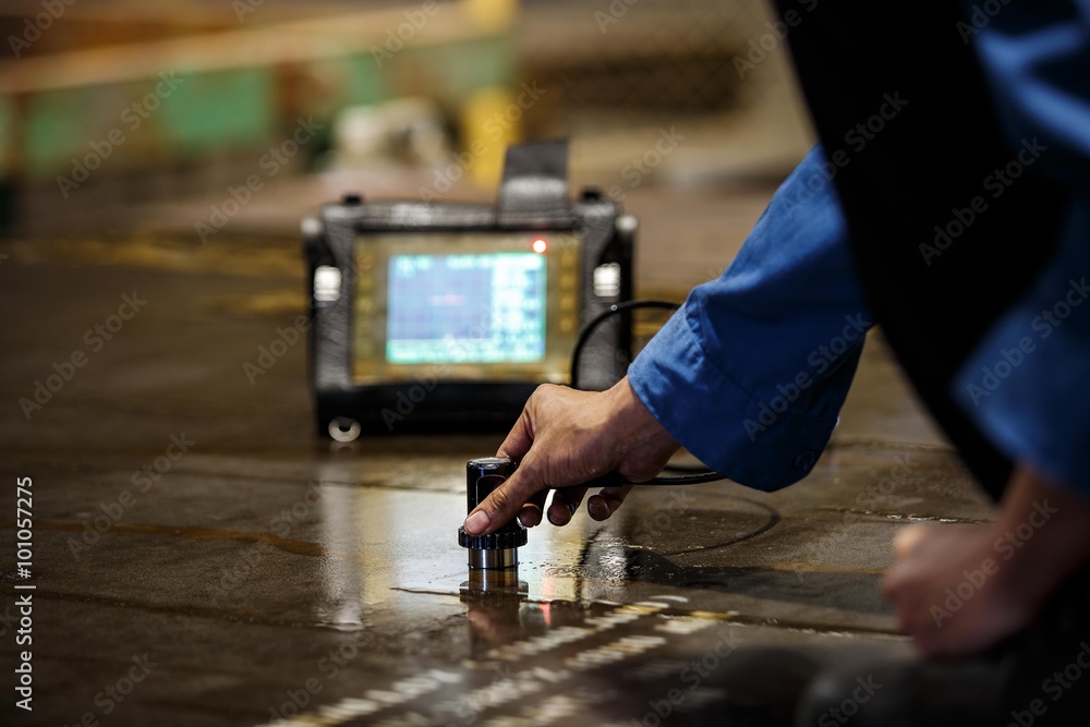 Steel Defect Inspection Steel plate inspection by ultrasonic test for found internal defect ...