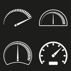 Wall Mural - Speedometer icons set.