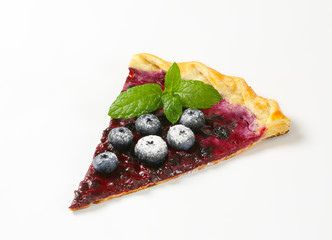 Poster - Slice of thin blueberry tart