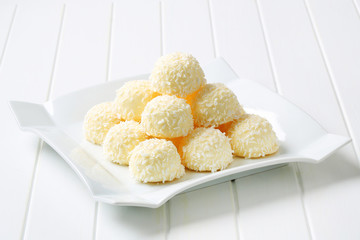 Poster - White Chocolate and Coconut Truffles