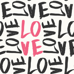 Poster - Love Seamless Pattern