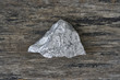 Silver ore on wood plate