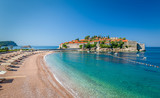 Fototapeta  - Sveti Stefan luxury touristic resort landscape