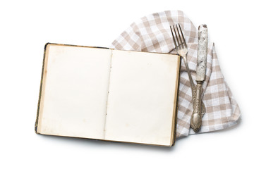 Wall Mural - vintage book and cutlery