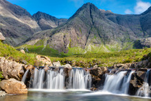 Small Waterfall On The Isle Of Skye In Scotland